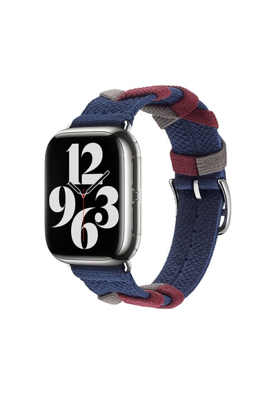 Watch 40mm Rhn Uyumlu Rhn Frm Krd-97 Sarmal Örgü Tasarımlı Kordon-lacivert