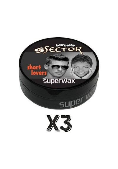 Sector Hairmate Superwax Islak Görünüm Siyah Wax 150 Ml 3 Adet