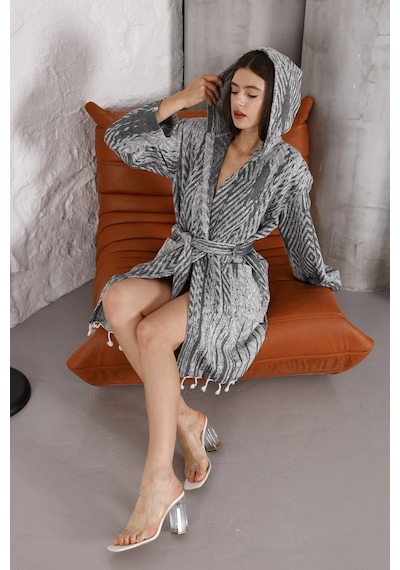 Tonna Black Bathrobe Çok Renkli