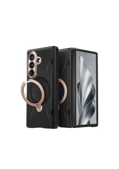Torras Samsung Galaxy Uyumlu Z Fold 8 Ultra Ostand Q3 Vegskin 2 Adet Ekran Koruyuculu Magsafe Kılıf Siyah