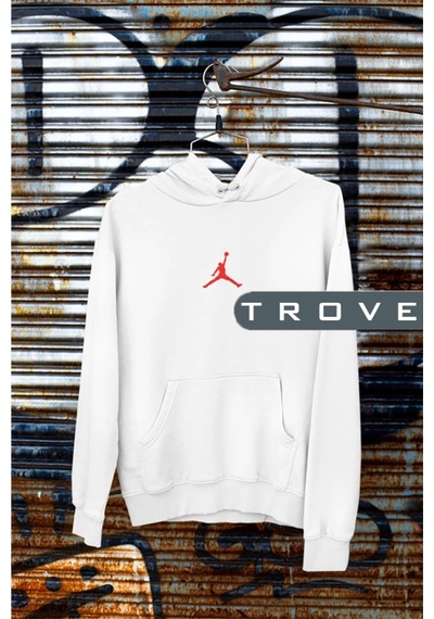 Startmore Unısex Kadın Erkek Saint Germaın Ön Arka Baskılı Kapüşonlu %100 Pamuk Sweatshirt Beyaz Beyaz