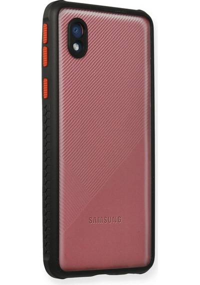 Gld-spt- Newface Samsung Uyumlu Galaxy A01 Core Kılıf Miami Şeffaf Silikon - Siyah