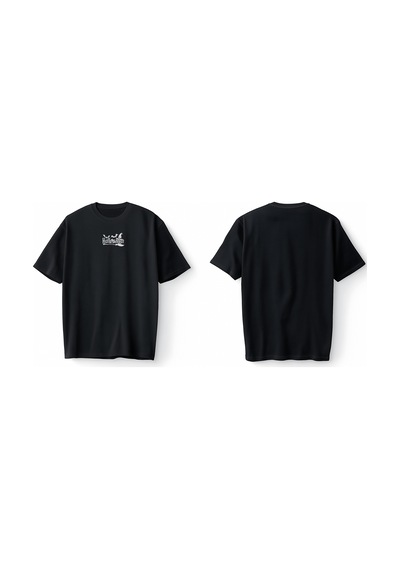 Bumeta Halloween Yarasa Balkabağı Cadı Şapkası Ve Süpürge Oversize Unisex Tişört T-shirt Siyah