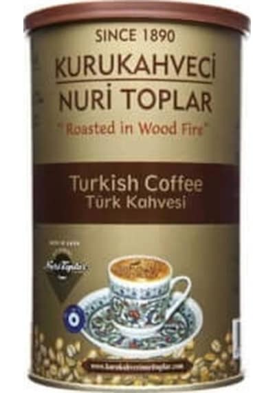Kurukahveci Nuri Toplar Türk Kahvesi Teneke 250 G
