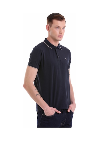 Hatemoğlu Lacivertvert Regular Fit Düz 100% Pamuklu Polo Yaka Tişört 35361023C Lacivert