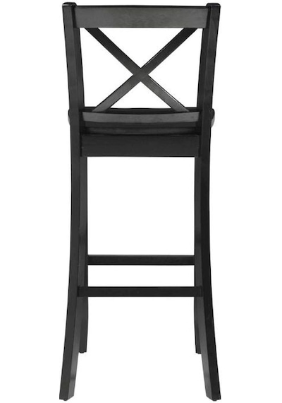 Alaçatı Ahşap Bar Sandalyesi Siyah
