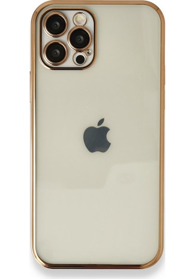 Apple Uyumlu iPhone 12 Pro Kılıf Kamera Lens Korumalı Parlak Silikon Kapak Ryc/razer Lens - Gold Gold