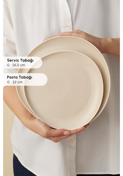 Karaca Earth Collection Rise 55 Parça 12 Kişilik Yemek Takımı Beyaz