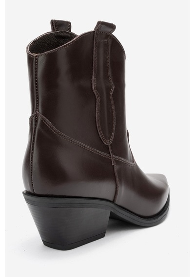 Luvishoes Luvi Shoes Elıa Kahverengi Cilt Hakiki Deri Kadın Western Bot Kahverengi