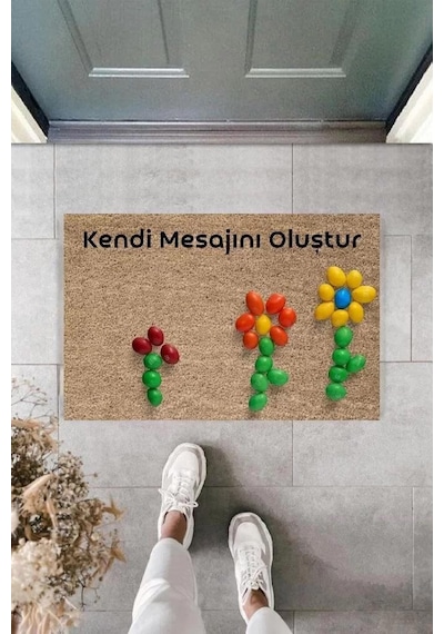 Dijital Baskı Kişiye Özel İç Kapı Dekorasyon Paspas Ps11232 Renkli