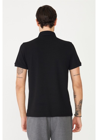 Siyah Polo Yaka T-shirt Siyah