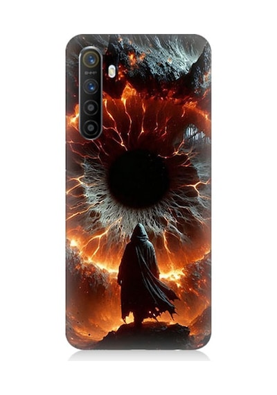 Realme Xt Uyumlu Ateş Çemberi Desenli Silikon Kılıf