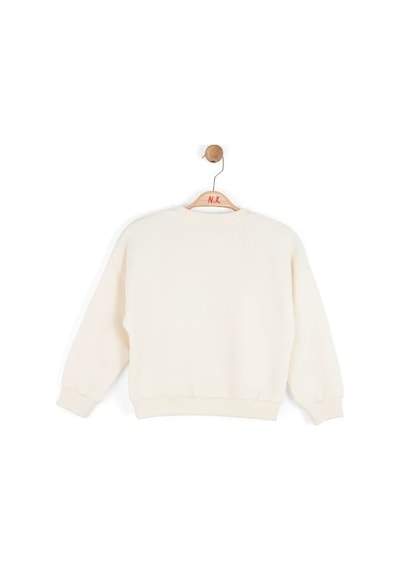 Kız Çocuk Çiçek Sweat Nk-39502 Ekru