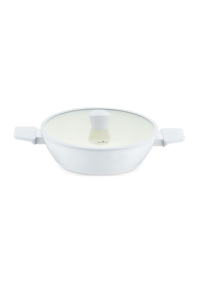 Jumbo Swiss Crystal Light Grey Basık Tencere 26 Cm Gri