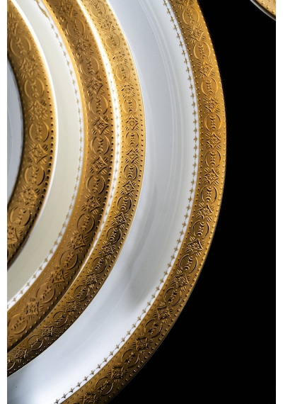 Acar Arcadia 58 Parça Yemek Takımı Beyaz/gold