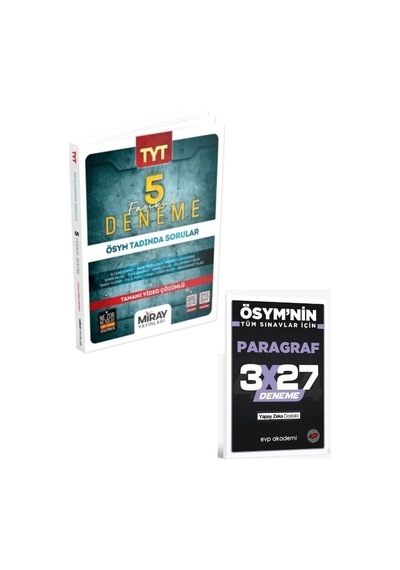 Miray 2027 Tyt 5 Deneme+ Evp Akademi Paragraf