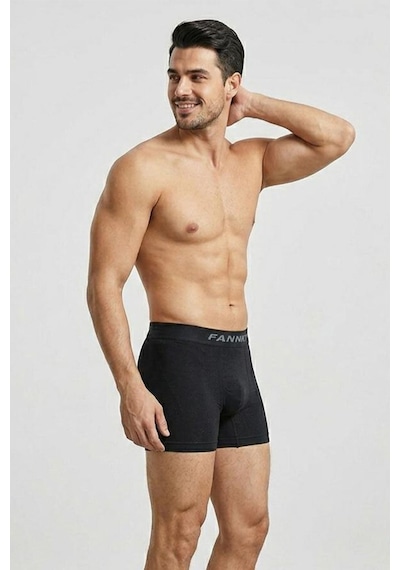 Fit Women Dikişsiz Nefes Alabilen Rahat Bol Kesim Erkek Boxer 2014 Siyah
