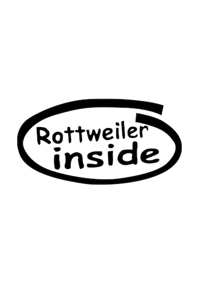Rottweiler Içinde Sticker Arabada Yapıştırma 2