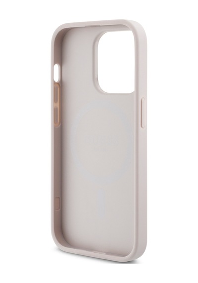 Apple Uyumlu iPhone 14 Pro Max Uyumlu Kılıf Guess Lisanslı Magsafe Şarj Özellikli Small 4g Classic Kapak Pembe -