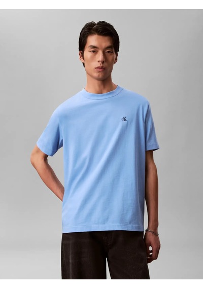 Calvin Klein Ss Easy Monogram Tee, C32, S Mavi Erkek T-shirt