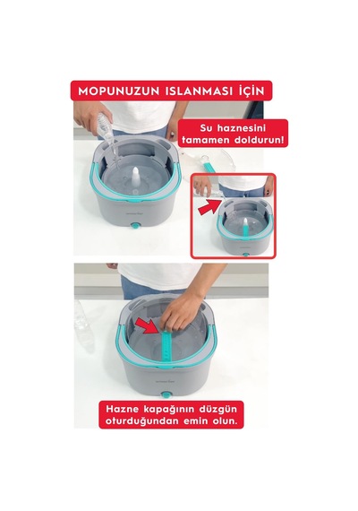 Smarter Aqua Max Özel Seri Temiz & Kirli Suyu Ayırma Çift Kova Üç
