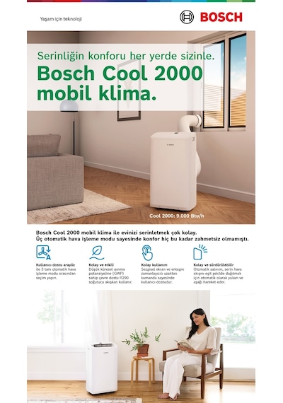 Bosch Cool 2000 9000 BTU Mobil Klima
