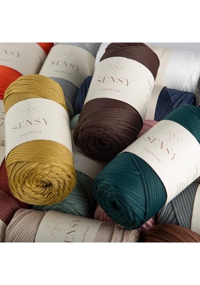 Örgü Ipi Macrame Cord 3 Mm 750 2x500 Gr Çok Renkli