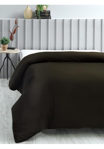 Pamuklu Ranforce Tek Kişilik 160x220 Nevresim Yorgan Kılıfı - Siyah