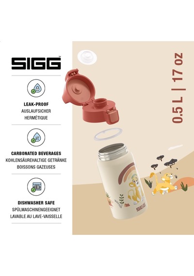 6059.30 Shield One 0,5l Çocuk Matara, Lion King