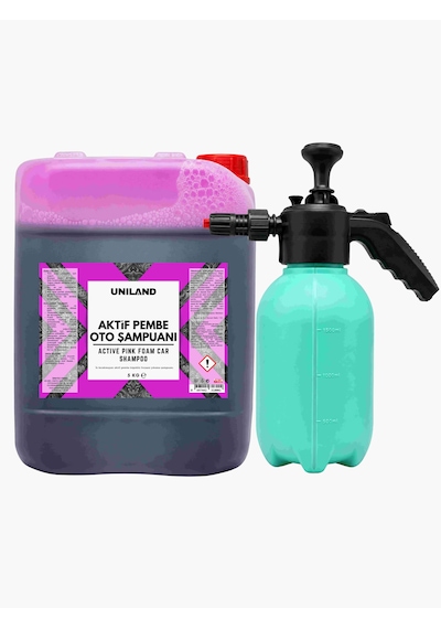 Uniland Aktif Pembe Oto Şampuanı + Köpük Pompa