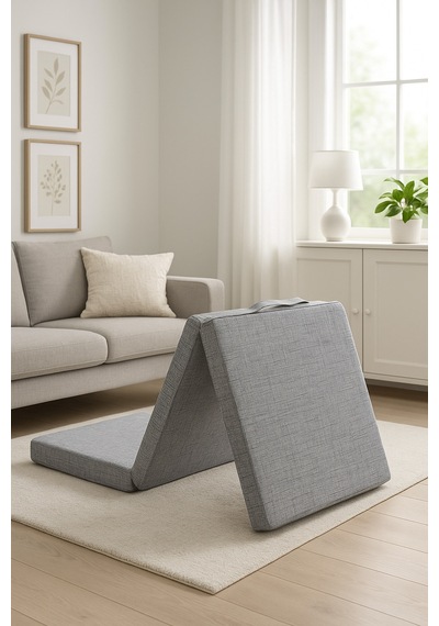 Katlanır Micro Cotton Sünger Yer Yatağı Ve Minderi 10 Cm 18 Dns Orta Sertlik Sünger