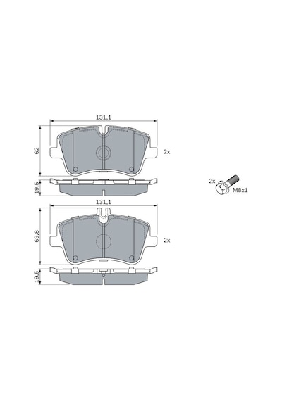 Mercedes C Serisi 203 C200cgı 1.8 Kompressor 2003-2005 Bosch Ön Balata Netpar23144