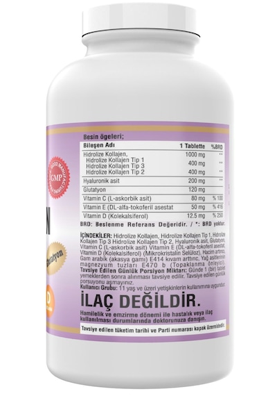 Ncs Hidrolize Collagen Tip 1-2-3 Glutatyon 300 Tablet X 2 Kutu