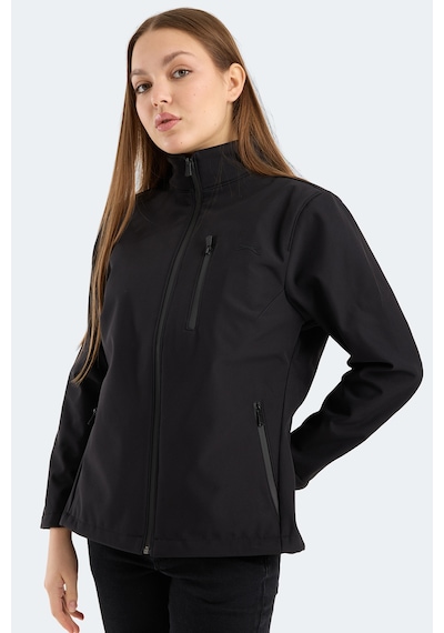 Slazenger Hıp Style Kadın Dik Yaka Fermuarlı Siyah Mont & Kaban Siyah