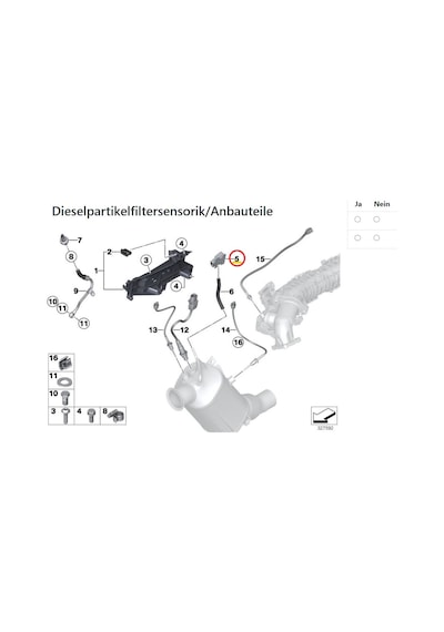 BMW X6 E71 10-13 3.0d 30dX 40dX 50dX EGZOZ BASINÇ SENSÖRÜ  Or.