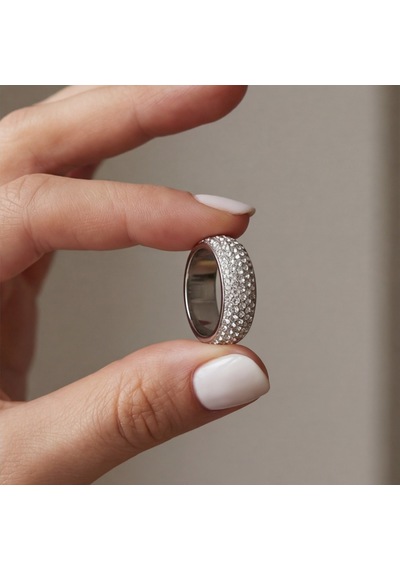 Çelik Tamtur Yüzük Kadın Yzk-231 Gümüş
