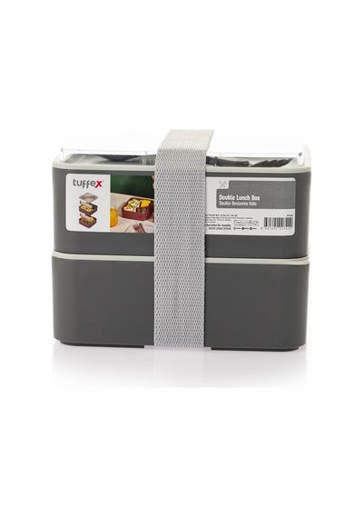 Lunch Box Beslenme Kabı 675 Ml 2 Katlı Gri