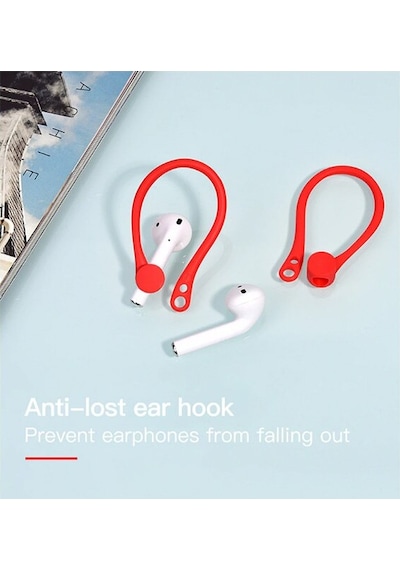 Kuulaa Apple Uyumlu iOS  Airpods Için Çengeli Kulaklık Kancası Tutucu Anti-L