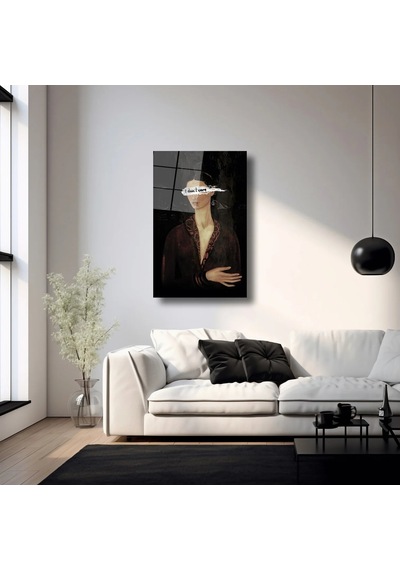 I Don't Care Cam Tablo Esprili Tipografi Duvar Dekoru 35x50 Cm