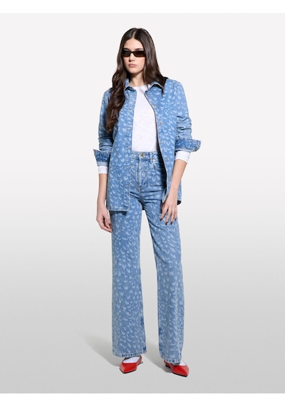 Sisley %100 Pamuk Baskılı Normal Bel Geniş Paça Denim Pantolon Kadın Haki Yeşili Denim Pantolon - 325p43y3le04f Sisley %100 Pamuk Baskılı Normal Bel Geniş Paça Denim Pantolon Kadın Haki Yeşili Denim Pantolon - 325p43y3le04f