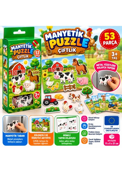 1345 Manyetik Çiftlik Puzzle Belirtilmemiş