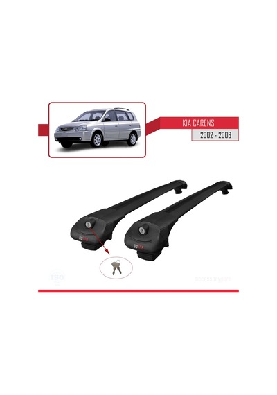 Kia Carens 2002-2006 Arası İle Uyumlu Ace-1 Ara Atkı Tavan Barı Siyah