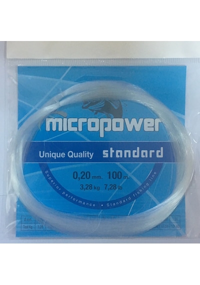 Mıcropower Standard 100mt Byz Poşet Misina 0,20mm