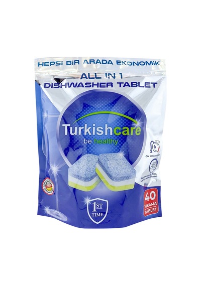 Turkishcare Bulaşık Makinesi Deterjanı 40 Tablet + Toz Deterjan 40 Yıkama