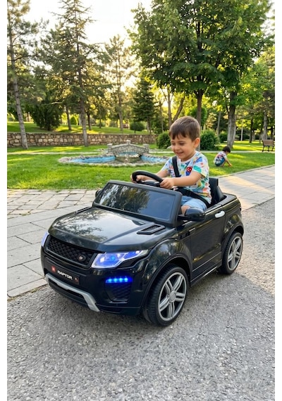 Raptor Gt 12 Volt Uzaktan Kumandalı Mp3 Bluetooth Destekli Otomatik Fren Sistemli Çocuk Akülü Araba Siyah