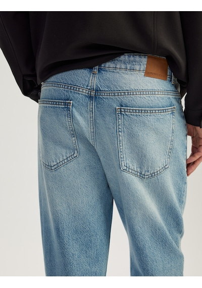 Koton Pamuklu Normal Bel Cepli Loose Fit Jean Pantolon - Steve Jean Açık İndigo 5sam40020nd Açık İndigo