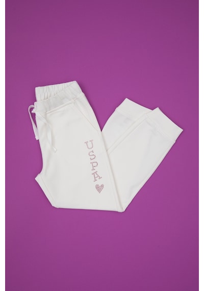U.S. Polo Assn. Kız Çocuk Krem Jogger Eşofman Altı 50317895-VR256