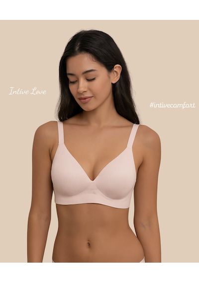 Softease V Yaka Balensiz Dikişsiz Lazer Kesim Rahat Soft Kumaştan Pudra
