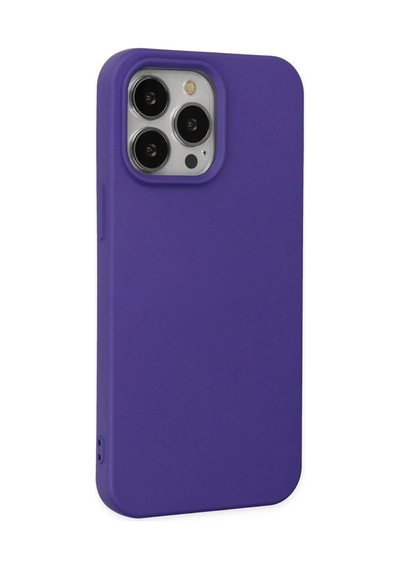 Apple iPhone Uyumlu   14 Pro Max Kılıf Nano İçi Kadife Silikon - Mor