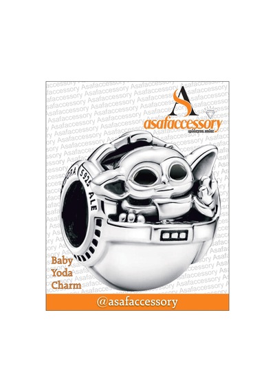 Baby Yoda Charm Star Wars Gümüş Kaplama